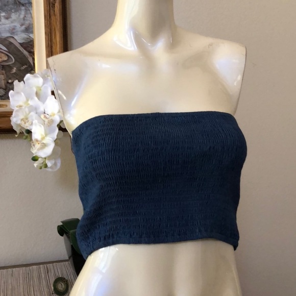 LF Tops - LF blue crop tube top